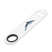 水彩色パーソナライズされたイルカボトルオープナー スピード栓抜き (正面アングル)