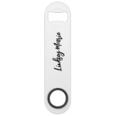 水彩色パーソナライズされたイルカボトルオープナー スピード栓抜き (裏面)