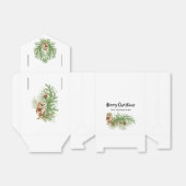 水彩色フクロウクリスマス フェイバーボックス (折り畳みなし)