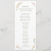 水彩色フローラ防法結婚式 プログラム (裏面)