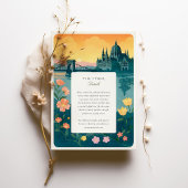 水彩色ブダペストハンガリー結婚ズ 招待状