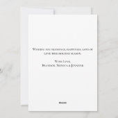 水彩色ペンギンのメリークリスマス明メリーるい シーズンカード (裏面)