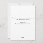 水彩色ペンギンのメリークリスマス明メリーるい シーズンカード (裏面)