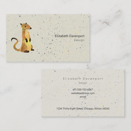 水彩色メルカートオンザベージュプロフェッショナル 名刺 (正面/裏面)