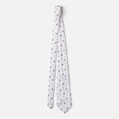 水彩色ラベンダーの花葉と ネクタイ (裏面)