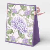 水彩色ラベンダーアジサイ結婚花 フェイバーボックス (裏面サイド)