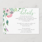 水彩色ラベンダー牡丹結婚の詳細カード エンクロージャーカード (正面)