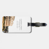 水彩色ローマ旅行先ラゲッジタグ ラゲッジタグ (裏面横)