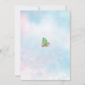 水彩色人魚 １歳 ２歳 ３歳 ４歳 ５歳 誕生日 招待状 (裏面)