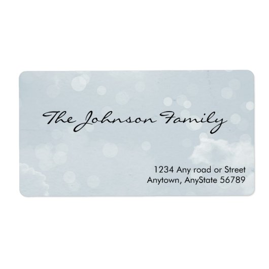 水彩色住所 シール (正面)