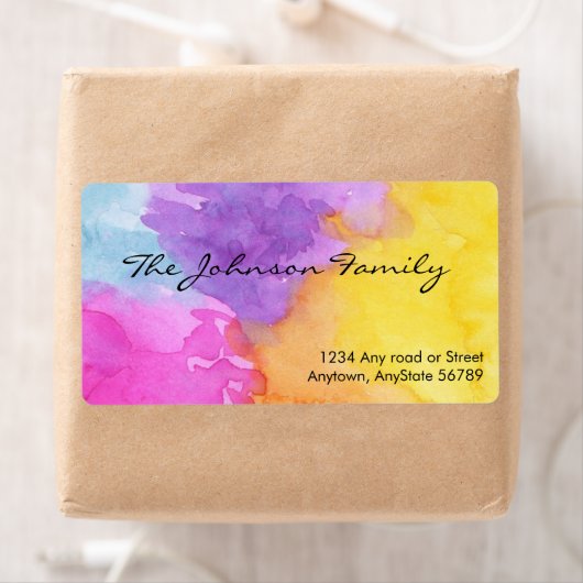 水彩色住所 シール (インサイチュ)
