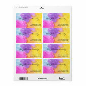 水彩色住所 シール (フルシート)