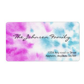 水彩色住所 シール (正面)