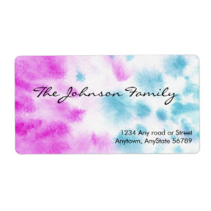 水彩色住所 シール