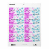 水彩色住所 シール (フルシート)