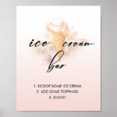 水彩色婚前小吃吧标志 ポスター (正面)