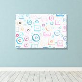 水彩色彩の鮮やか形状 キャンバスプリント (インサイチュ (ウッドフロア))