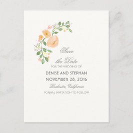 水彩色彩の鮮やか花ロマティック保存日 案内ポストカード