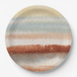 水彩色抽象芸術保保 ペーパープレート