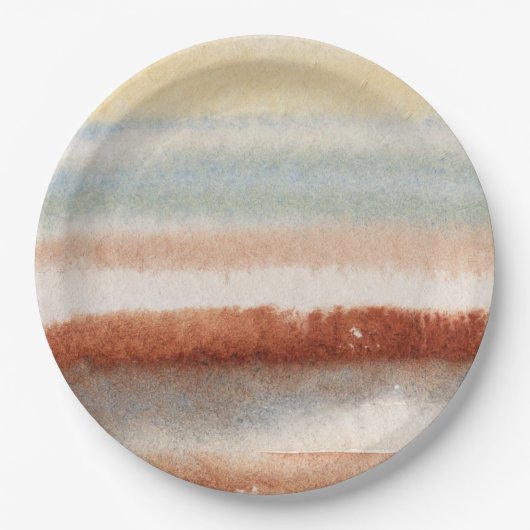 水彩色抽象芸術保保 ペーパープレート (正面)