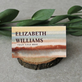 水彩色抽象芸術保保 名刺