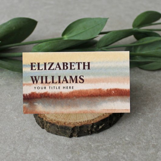 水彩色抽象芸術保保 名刺