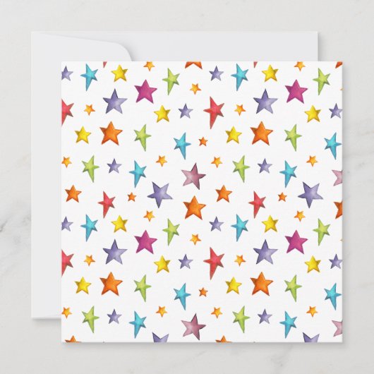水彩色星装飾用クッション (正面)