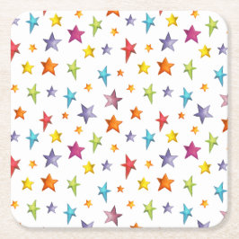 水彩色星装飾用クッション スクエアペーパーコースター