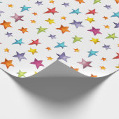 水彩色星 ラッピングペーパー (角)
