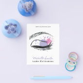 水彩色眼睛 睫毛 睫毛エクステンション アイコン チラシ (シングル)