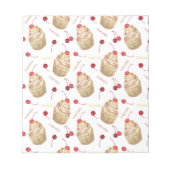 水彩色紙カップケーキ ノートパッド (正面)