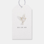 水彩色結婚フローラカップル環 ギフトタグ (裏面)