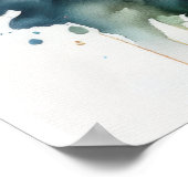 水彩色絵を描のベネチアンマスクVIII ポスター (角)