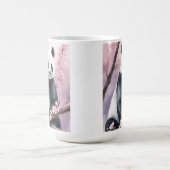 水彩色絵を描パンダ熊 コーヒーマグカップ (中央)