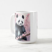 水彩色絵を描パンダ熊 コーヒーマグカップ (正面左)