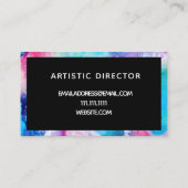 水彩色絵を描ブロックシンプル 名刺 (裏面)