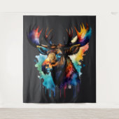 水彩色絵画の数々のムース タペストリー (正面)