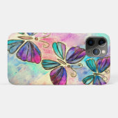 水彩色絵画の – 可愛いカラフル蝶 Case-Mate iPhoneケース (裏面(横))