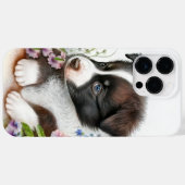 水彩色縁ど子犬 Case-Mate iPhoneケース (裏面 (横))