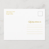 水彩色葉のクリスマス写真 ポストカード (裏面)