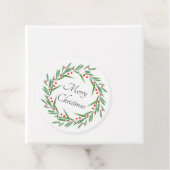 水彩色葉のリースと果実 フェイバータグ (インサイチュ)