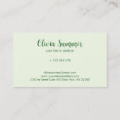 水彩色葉ロイヤリティカード 名刺 (裏面)