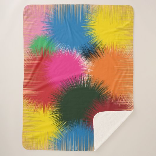 水彩色調のシャープラグ シェルパブランケット (正面)