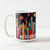 水彩色鉛筆カスタム、先生ギフト コーヒーマグカップ (左)