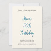 水彩色風船 誕生日 招待状 (裏面)