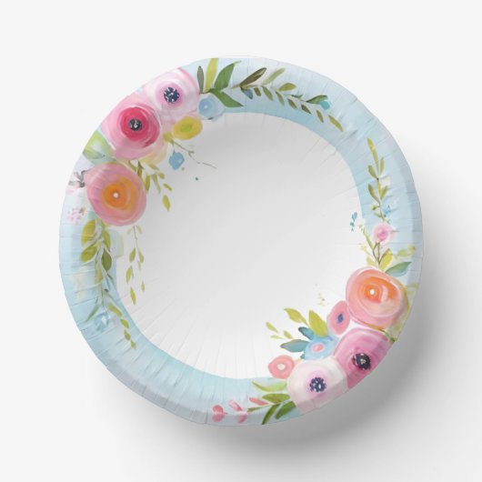 水彩色 ペーパーボウル (正面)