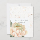 水彩芍薬のウェディング招待状 招待状 (裏面)