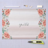 水彩芍薬の花のティッシュペーパー 薄葉紙 (クラフト)