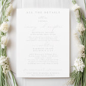 水彩芍薬 ウェディング 詳細 封入カード 招待状