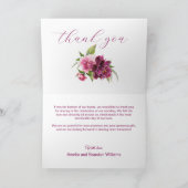 水彩芍薬 ラスティックウェディング サンクスカード サンキューカード (内部)